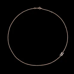 Fashion SINGLE DIAMOND INITIAL NECKLACE Diamond Initial