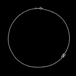 Fashion SINGLE DIAMOND INITIAL NECKLACE Diamond Initial