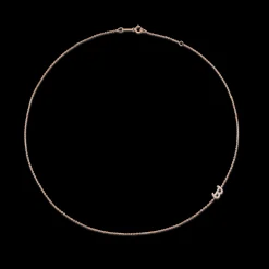 Fashion SINGLE DIAMOND INITIAL NECKLACE Diamond Initial