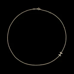 Fashion SINGLE DIAMOND INITIAL NECKLACE Diamond Initial