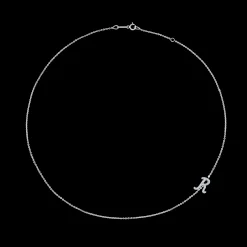 Fashion SINGLE DIAMOND INITIAL NECKLACE Diamond Initial