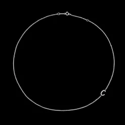 Fashion SINGLE DIAMOND INITIAL NECKLACE Diamond Initial