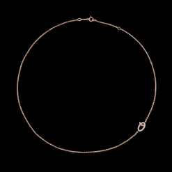 Fashion SINGLE DIAMOND INITIAL NECKLACE Diamond Initial