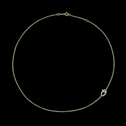 Fashion SINGLE DIAMOND INITIAL NECKLACE Diamond Initial