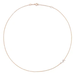Fashion SINGLE DIAMOND INITIAL NECKLACE Diamond Initial
