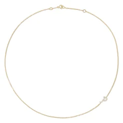 Fashion SINGLE DIAMOND INITIAL NECKLACE Diamond Initial