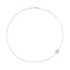 Fashion SINGLE DIAMOND INITIAL NECKLACE Diamond Initial