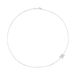 Fashion SINGLE DIAMOND INITIAL NECKLACE Diamond Initial