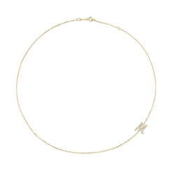 Fashion SINGLE DIAMOND INITIAL NECKLACE Diamond Initial