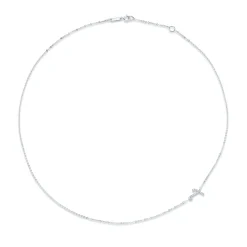 Fashion SINGLE DIAMOND INITIAL NECKLACE Diamond Initial