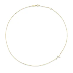 Fashion SINGLE DIAMOND INITIAL NECKLACE Diamond Initial