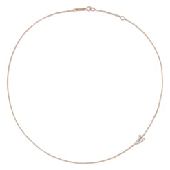 Fashion SINGLE DIAMOND INITIAL NECKLACE Diamond Initial