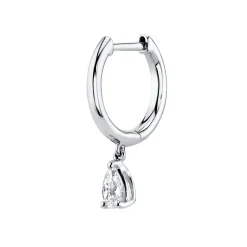 Online SINGLE HUGGIE WITH PEAR DIAMOND DROP Huggies