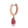 Cheap SINGLE HUGGIE WITH PEAR SHAPED RUBY DROP Huggies