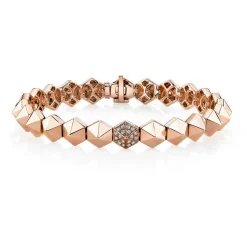 Cheap SIX-SIDED SPIKE BRACELET WITH ONE DIAMOND SPIKE Spikes