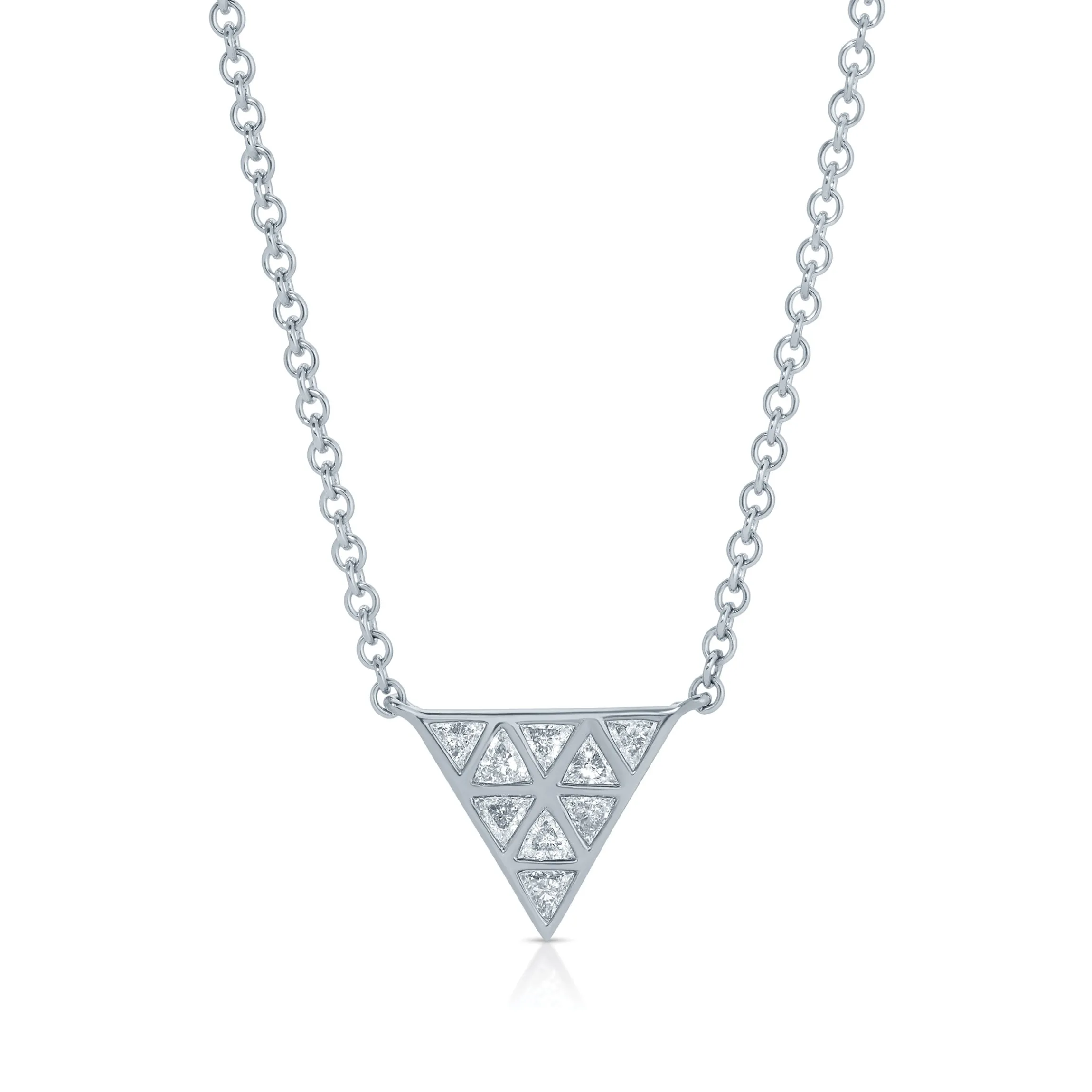 Hot SMALL BEZELED TRILLION PENDANT Pendants