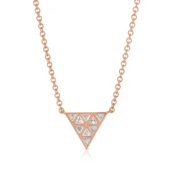 Hot SMALL BEZELED TRILLION PENDANT Pendants