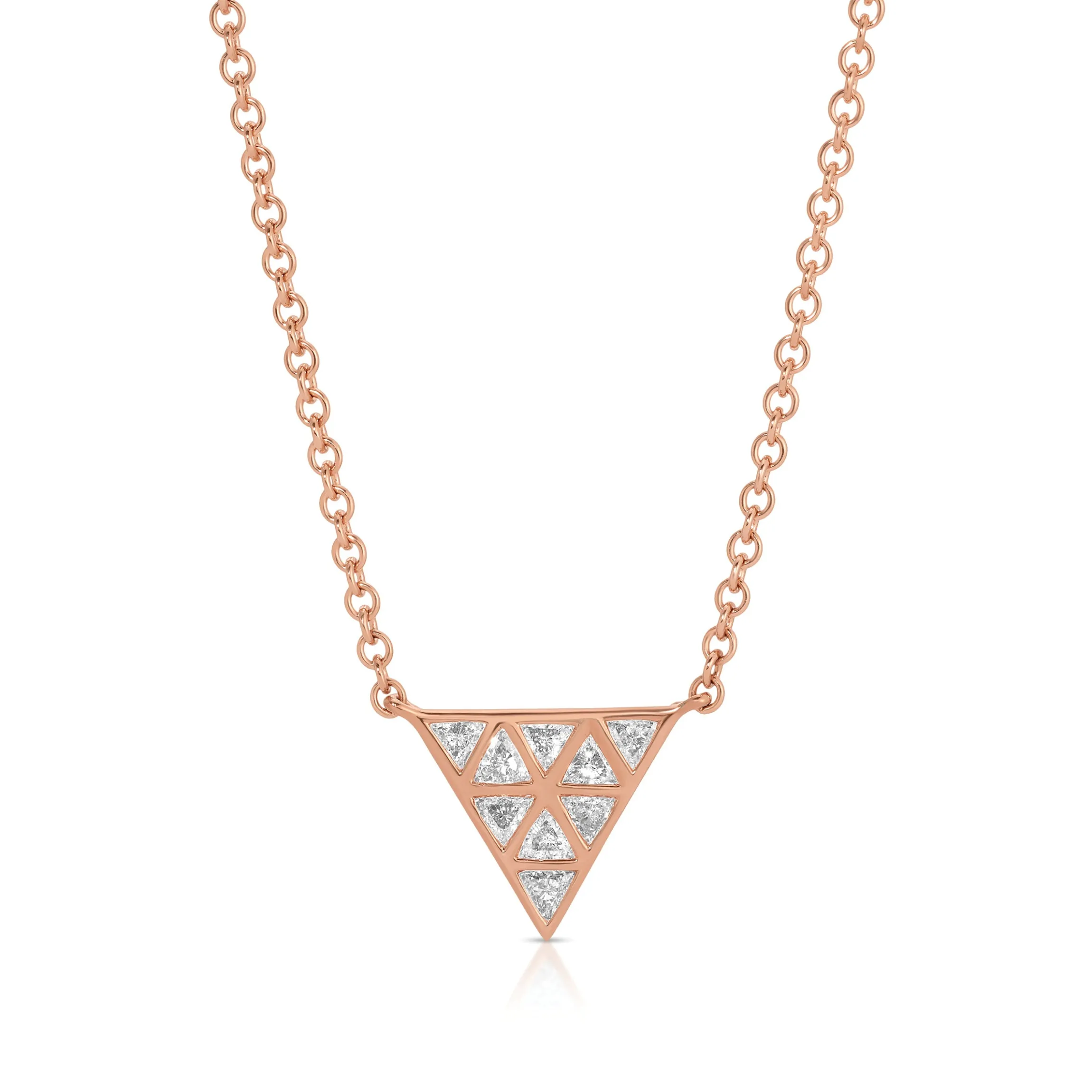 Hot SMALL BEZELED TRILLION PENDANT Pendants