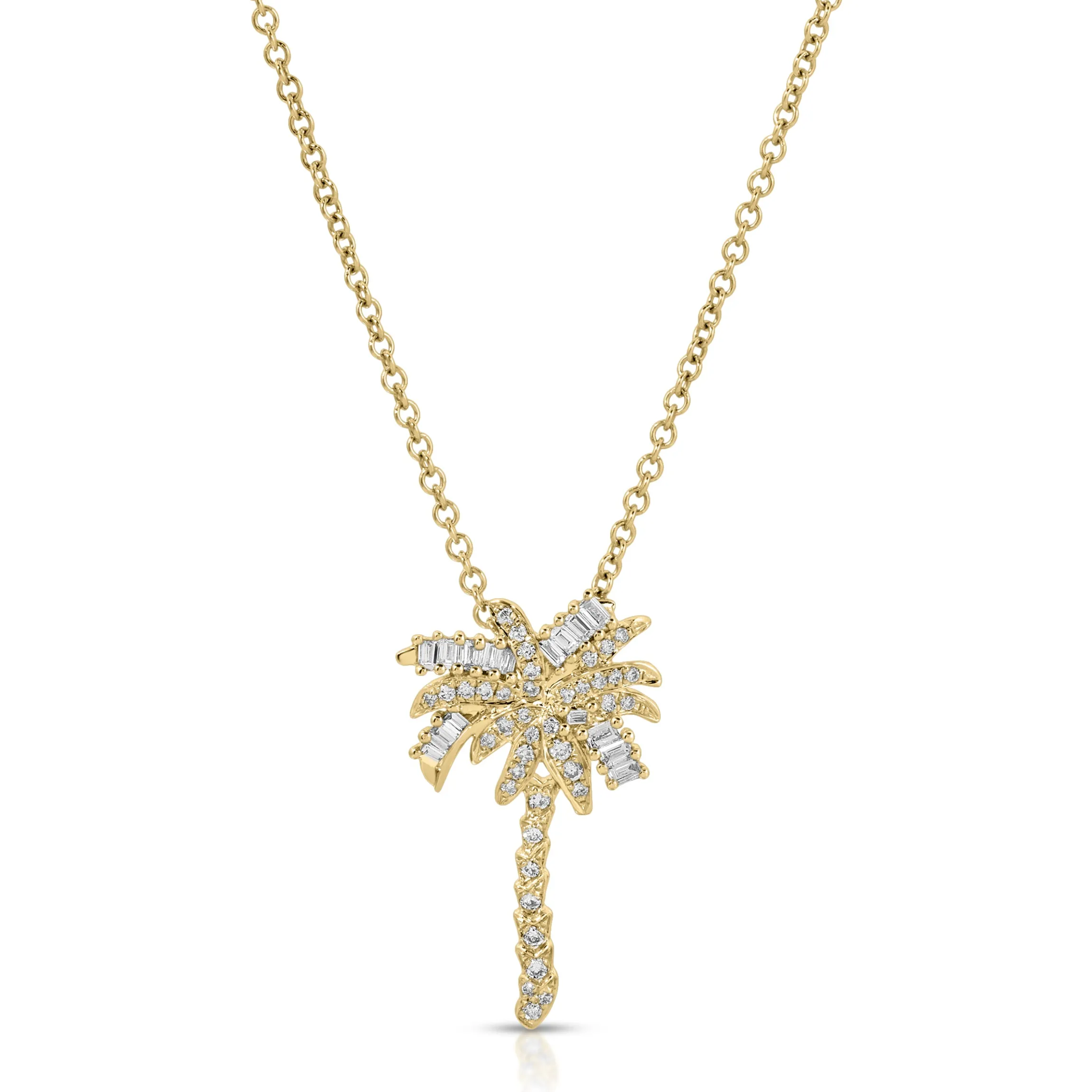 Hot SMALL DIAMOND PALM TREE PENDANT Pendants