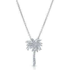 Hot SMALL DIAMOND PALM TREE PENDANT Pendants