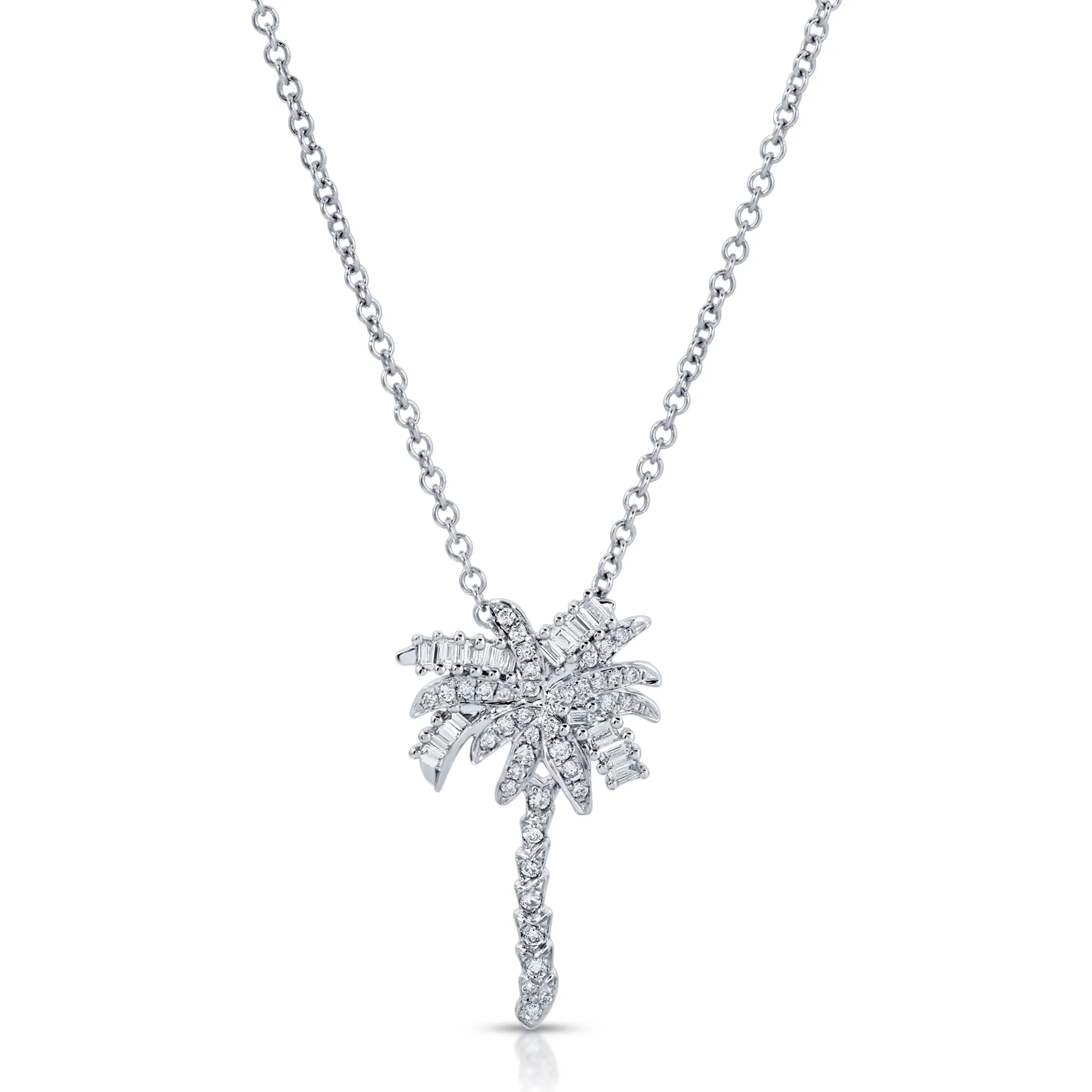 Hot SMALL DIAMOND PALM TREE PENDANT Pendants
