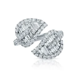 Cheap SMALL LEAF DIAMOND RING Leaf