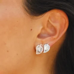 Clearance SMALL LEAF STUDS Leaf