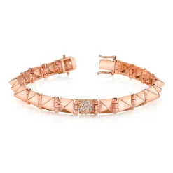 Clearance SMALL SPIKE BRACELET WITH ONE DIAMOND SPIKE Spikes