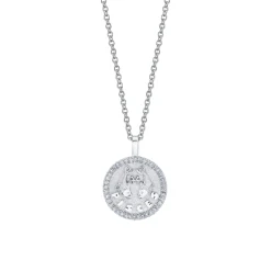 Flash Sale SMALL ZODIAC COIN PENDANT WITH DIAMOND FRAME Pendants|Zodiac Coins