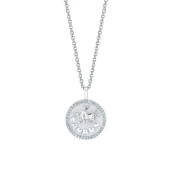 Flash Sale SMALL ZODIAC COIN PENDANT WITH DIAMOND FRAME Pendants|Zodiac Coins