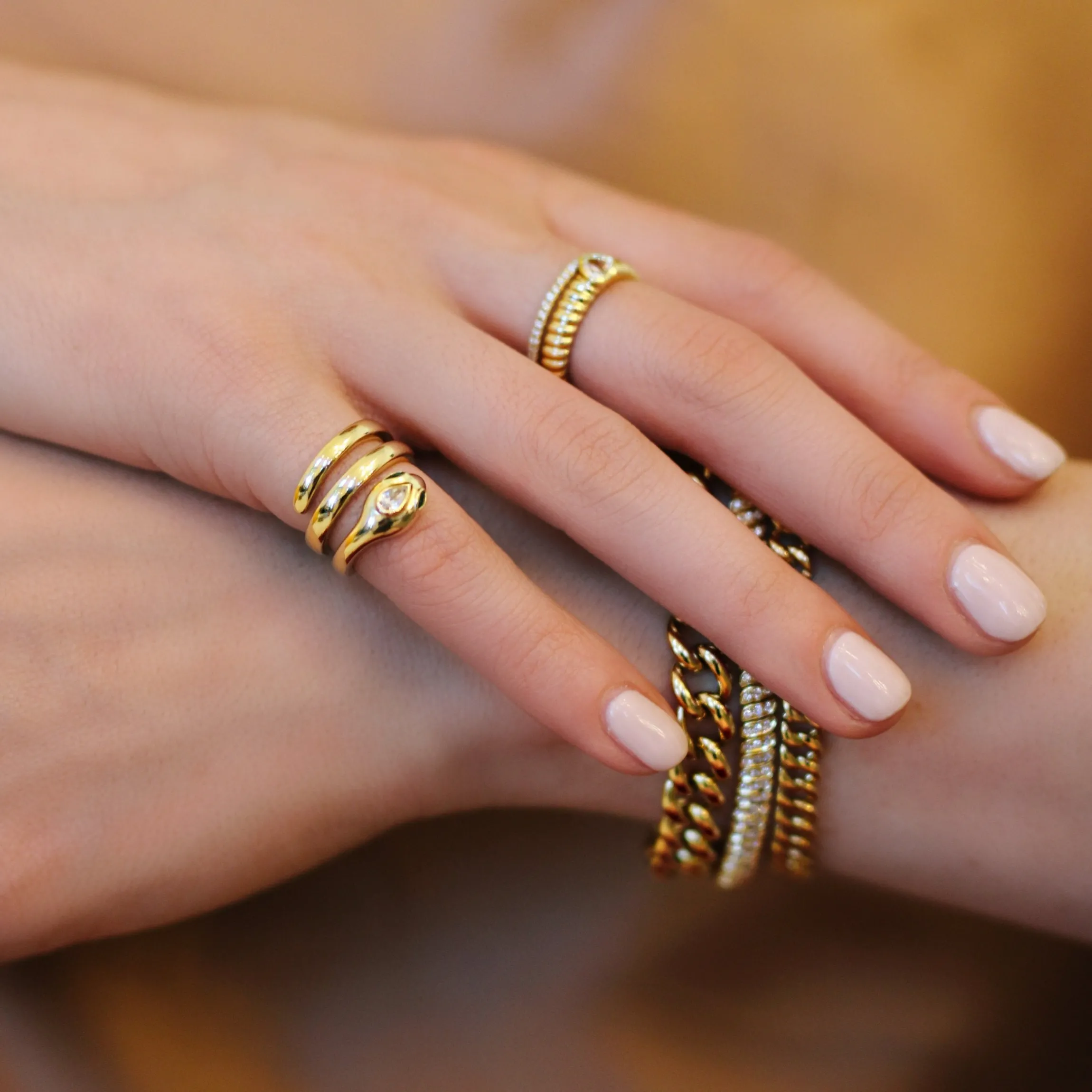 Cheap SNAKE COIL PINKY RING Pinky|Coil