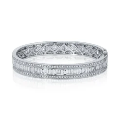 Flash Sale STACKED DIAMOND OVAL BANGLE Bangles