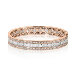 Flash Sale STACKED DIAMOND OVAL BANGLE Bangles