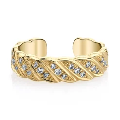 Discount THIN DIAMOND BRAID EAR CUFF Ear Cuffs