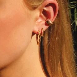 Discount THIN DIAMOND BRAID EAR CUFF Ear Cuffs