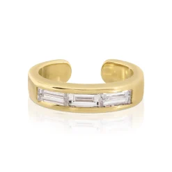 Outlet THREE BAGUETTE DIAMOND EAR CUFF Ear Cuffs