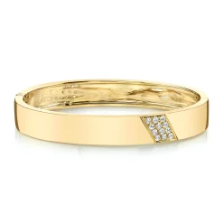 Fashion THREE ROW DIAGONAL DIAMOND STRIPE BRACELET Bangles