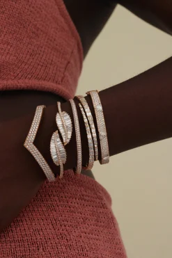 Clearance THREE ROW DIAMOND BANGLE Bangles