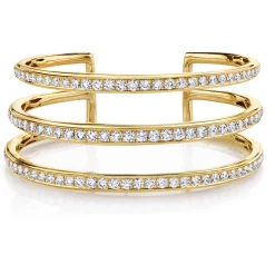 Cheap THREE ROW DIAMOND CUFF Cuffs