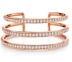 Cheap THREE ROW DIAMOND CUFF Cuffs