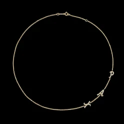 Discount TRIPLE DIAMOND INITIAL NECKLACE Diamond Initial