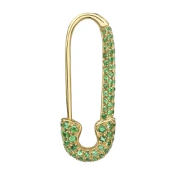 Clearance TSAVORITE SAFETY PIN EARRING Safety Pins & Clips