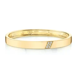 Flash Sale TWO ROW DIAGONAL DIAMOND STRIPE BRACELET Bangles