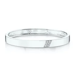 Flash Sale TWO ROW DIAGONAL DIAMOND STRIPE BRACELET Bangles