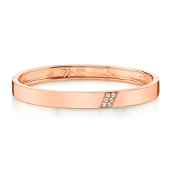 Flash Sale TWO ROW DIAGONAL DIAMOND STRIPE BRACELET Bangles