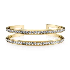 Online TWO ROW DIAMOND CUFF Cuffs