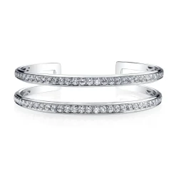 Online TWO ROW DIAMOND CUFF Cuffs