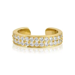 Best Sale TWO ROW DIAMOND EAR CUFF Ear Cuffs