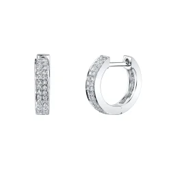 Sale TWO ROW DIAMOND HUGGIES Huggies