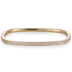 Clearance TWO ROW DIAMOND SQUARE BANGLE Bangles